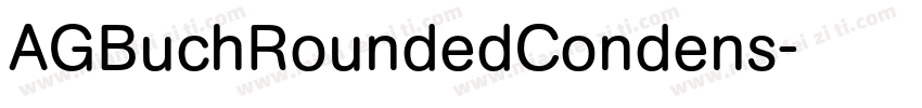AGBuchRoundedCondens字体转换