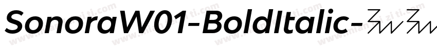 SonoraW01-BoldItalic字体转换