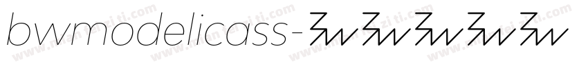 bwmodelicass字体转换