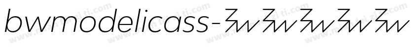 bwmodelicass字体转换