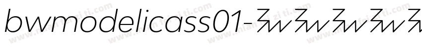 bwmodelicass01字体转换