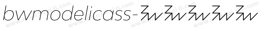 bwmodelicass字体转换