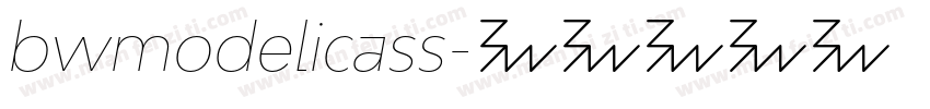 bwmodelicass字体转换