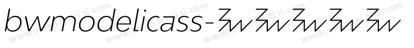 bwmodelicass字体转换