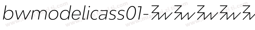 bwmodelicass01字体转换