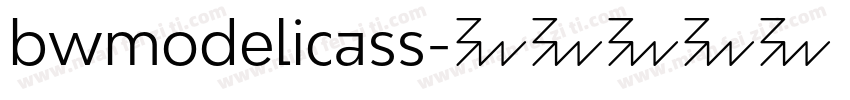 bwmodelicass字体转换