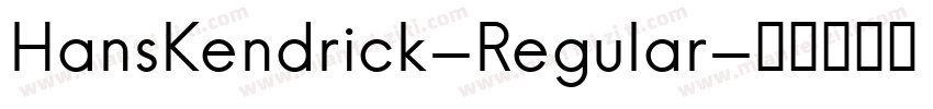 HansKendrick-Regular字体转换
