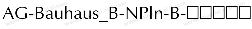 AG-Bauhaus_B-NPln-B字体转换