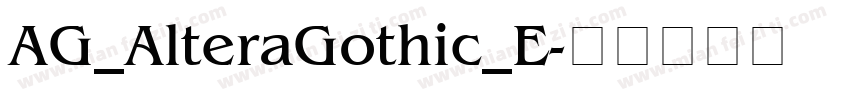 AG_AlteraGothic_E字体转换