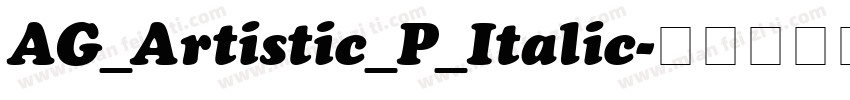 AG_Artistic_P_Italic字体转换