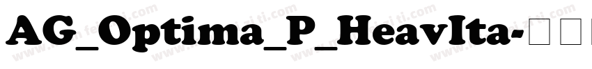 AG_Optima_P_HeavIta字体转换