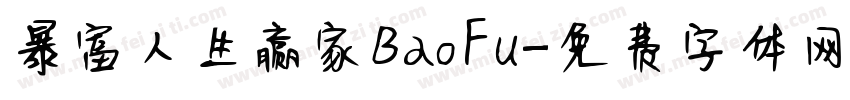 暴富人生赢家BaoFu字体转换