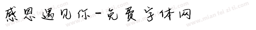 感恩遇见你字体转换