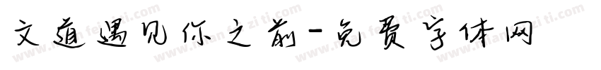 文道遇见你之前字体转换