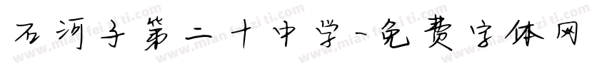 石河子第二十中学字体转换