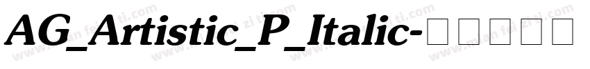 AG_Artistic_P_Italic字体转换