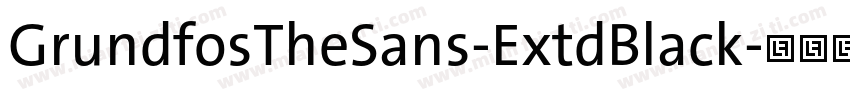 GrundfosTheSans-ExtdBlack字体转换