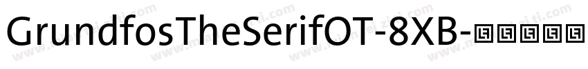 GrundfosTheSerifOT-8XB字体转换