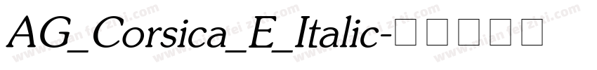 AG_Corsica_E_Italic字体转换