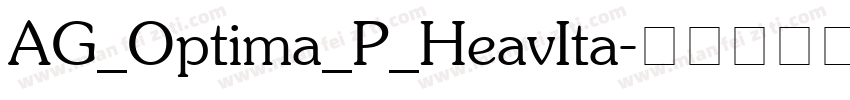AG_Optima_P_HeavIta字体转换