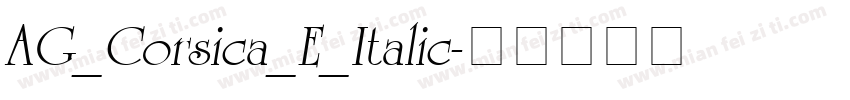 AG_Corsica_E_Italic字体转换