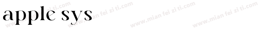 apple-sys字体转换