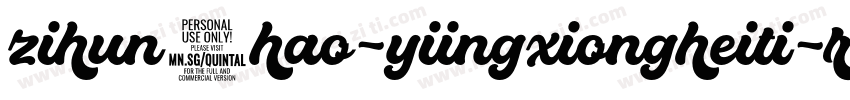 zihun3hao-yiingxiongheiti-regular字体转换