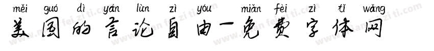 美国的言论自由字体转换