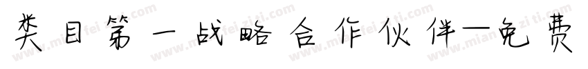 类目第一战略合作伙伴字体转换