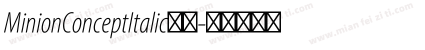 MinionConceptItalic粗体字体转换