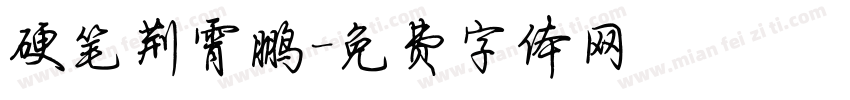 硬笔荆霄鹏字体转换