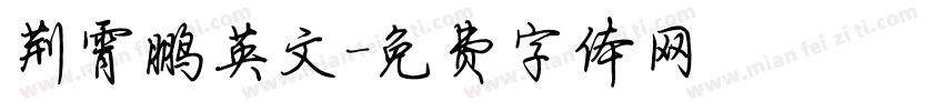荆霄鹏英文字体转换