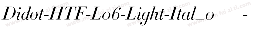 Didot-HTF-L06-Light-Ital_0生成器字体转换