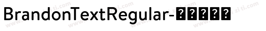 BrandonTextRegular字体转换
