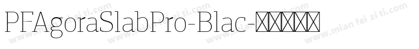 PFAgoraSlabPro-Blac字体转换
