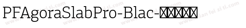 PFAgoraSlabPro-Blac字体转换