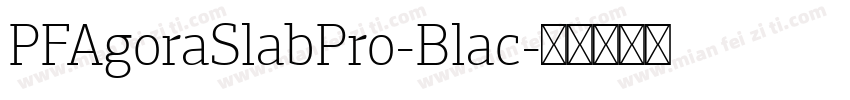 PFAgoraSlabPro-Blac字体转换