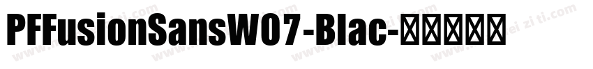 PFFusionSansW07-Blac字体转换