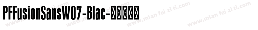 PFFusionSansW07-Blac字体转换