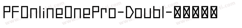 PFOnlineOnePro-Doubl字体转换