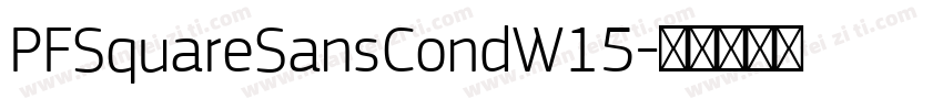 PFSquareSansCondW15字体转换