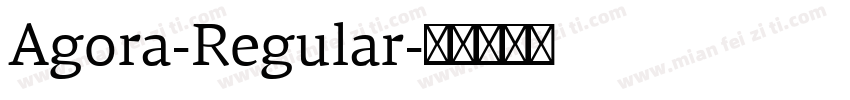 Agora-Regular字体转换