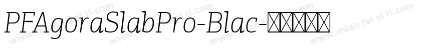 PFAgoraSlabPro-Blac字体转换