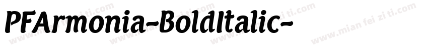 PFArmonia-BoldItalic字体转换