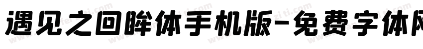 遇见之回眸体手机版字体转换
