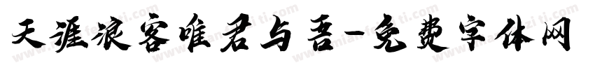 天涯浪客唯君与吾字体转换