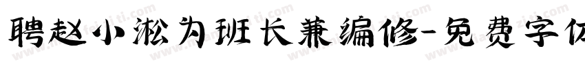 聘赵小淞为班长兼编修字体转换