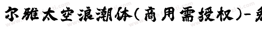 尔雅太空浪潮体(商用需授权)字体转换