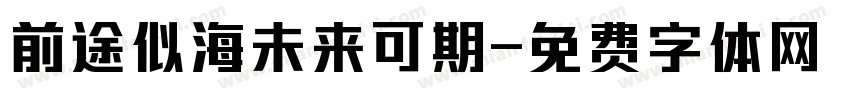 前途似海未来可期字体转换