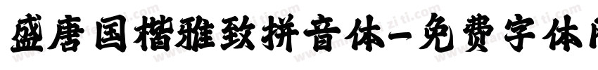 盛唐国楷雅致拼音体字体转换